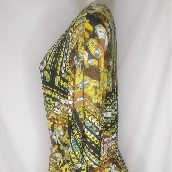 Casa Lee Yellow And Green Dress L - Picture 5 of 7